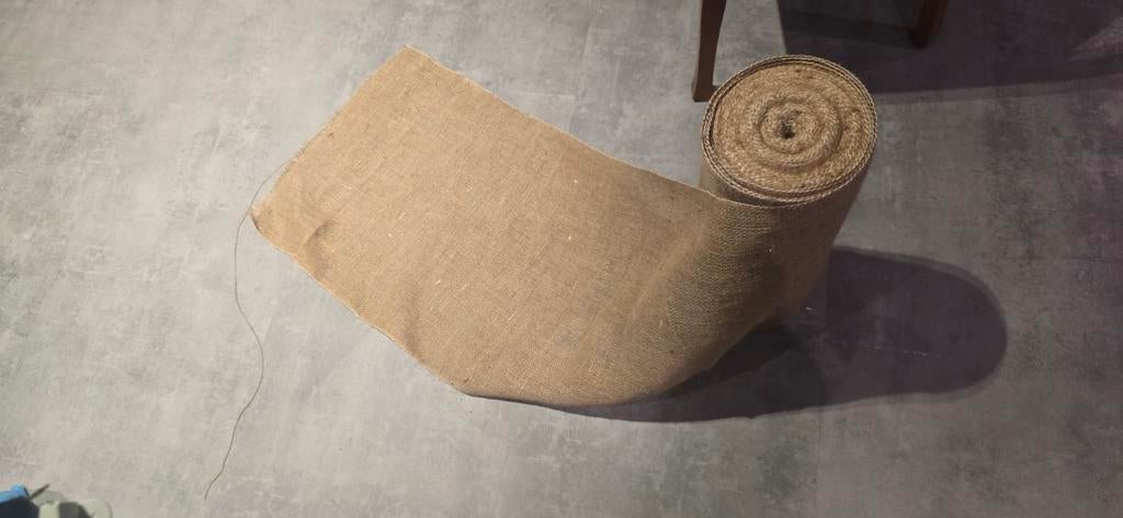 Jute stof op rol grof geweven, Ophalen, 120 cm of meer, Katoen, Nieuw
