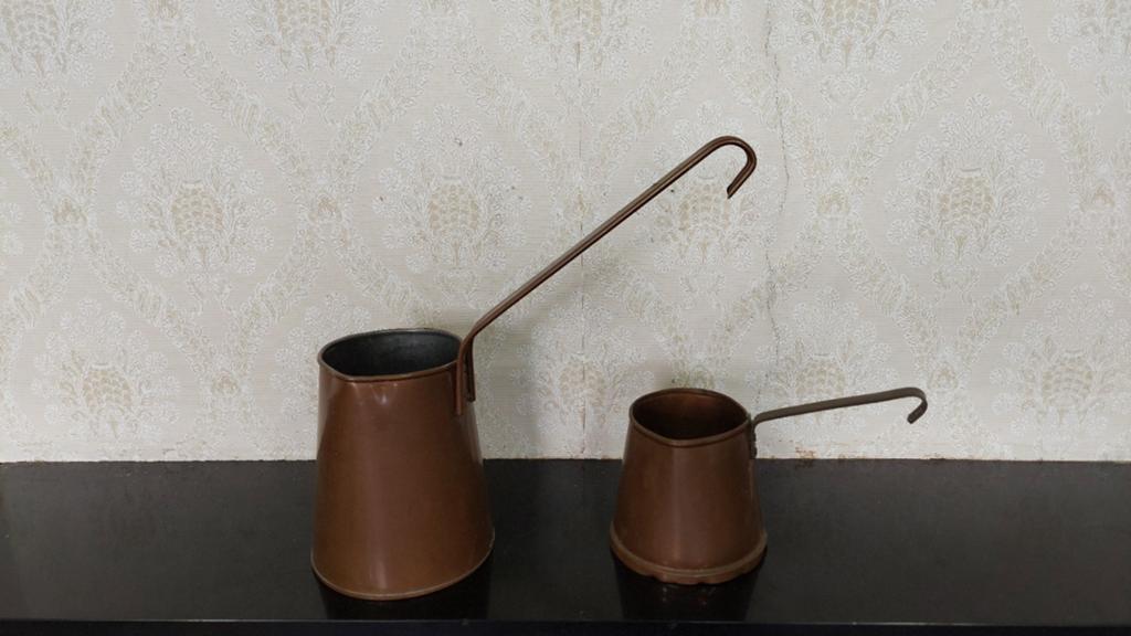 Koperen koffiekan, kopperen smorre, Antiek en Kunst, Antiek | Koper en Brons, Ophalen of Verzenden
