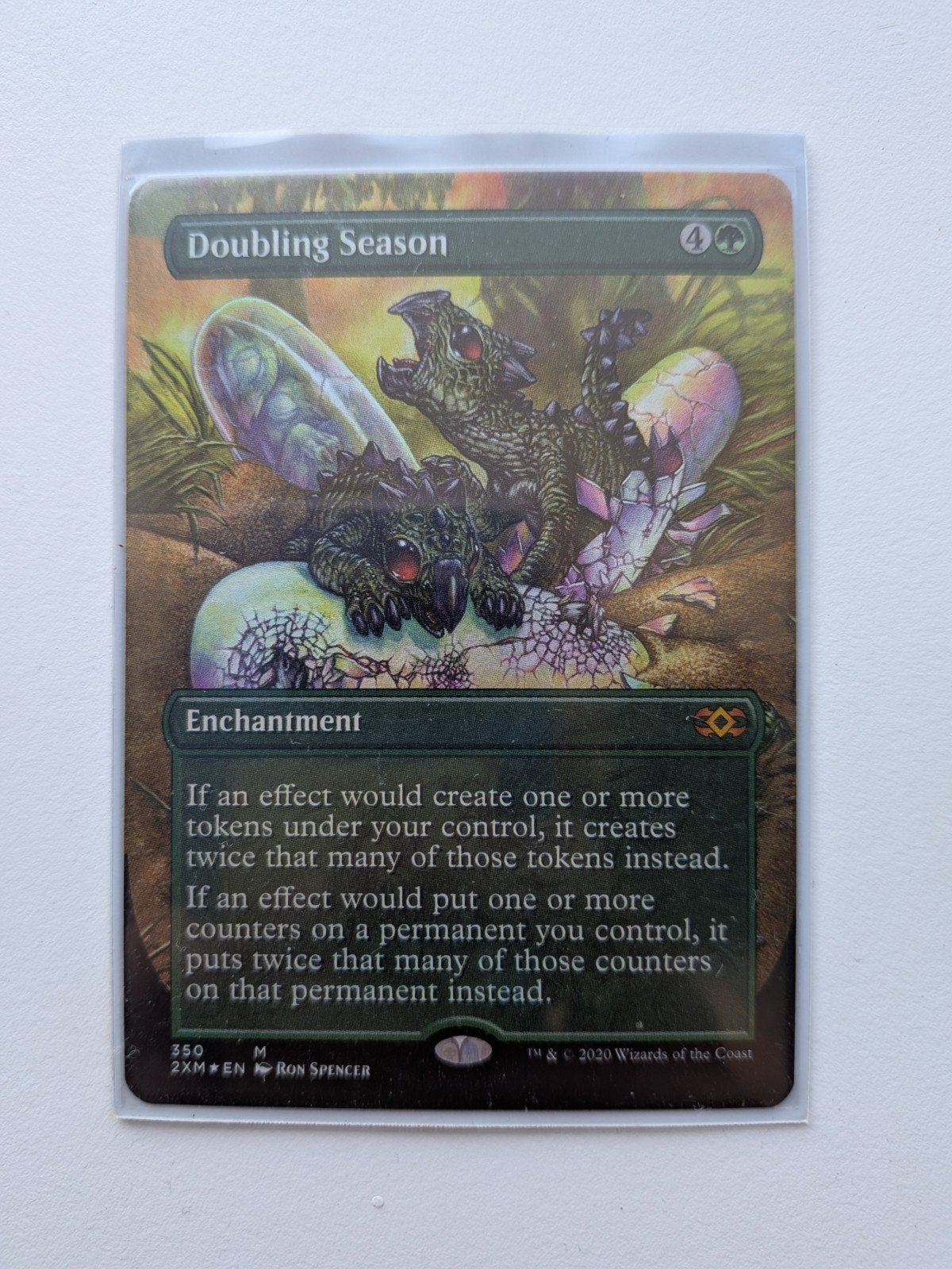 Doubling Season (Foil) - Full Art, Near Mint, Ophalen of Verzenden, Zo goed als nieuw, Losse kaart, Foil