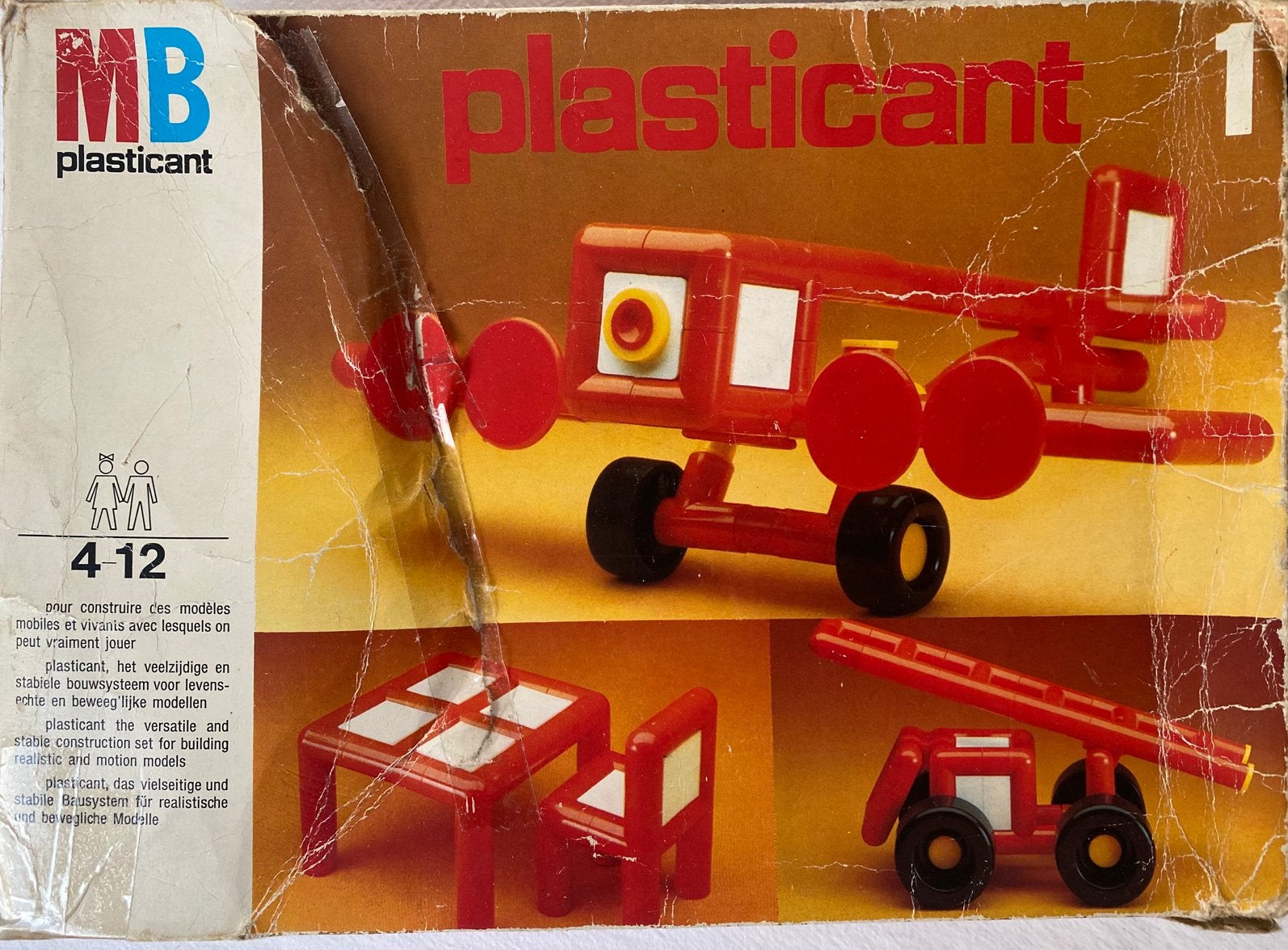 MB Plasticant doos nr.1/401 vintage jaren 70, Kinderen en Baby's, Ophalen of Verzenden, Gebruikt, Overige merken