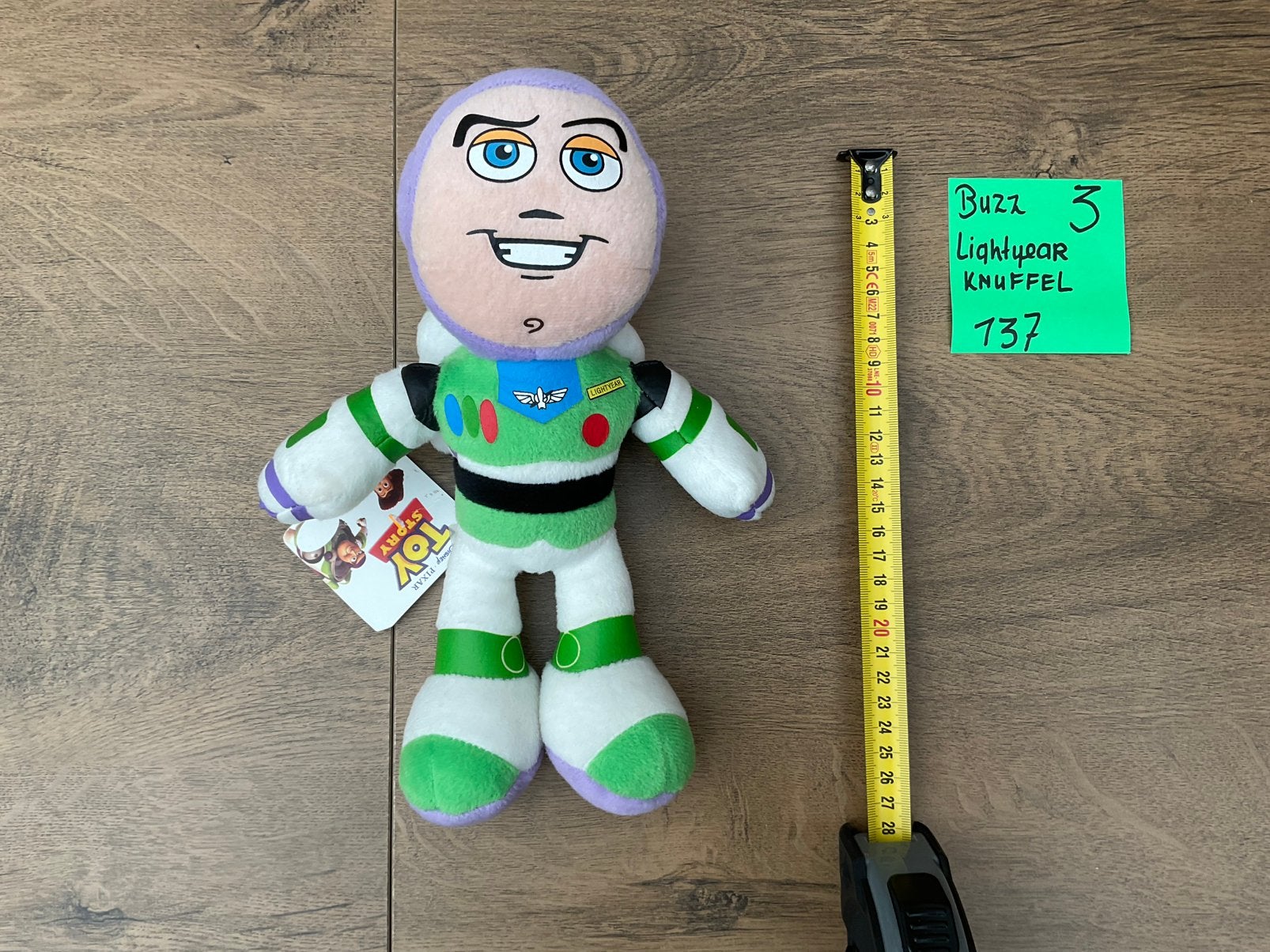 Nieuwe Disney Toy Story Buzz Lightyear knuffel ca 25cm, Ophalen, Overige figuren, Nieuw, Knuffel