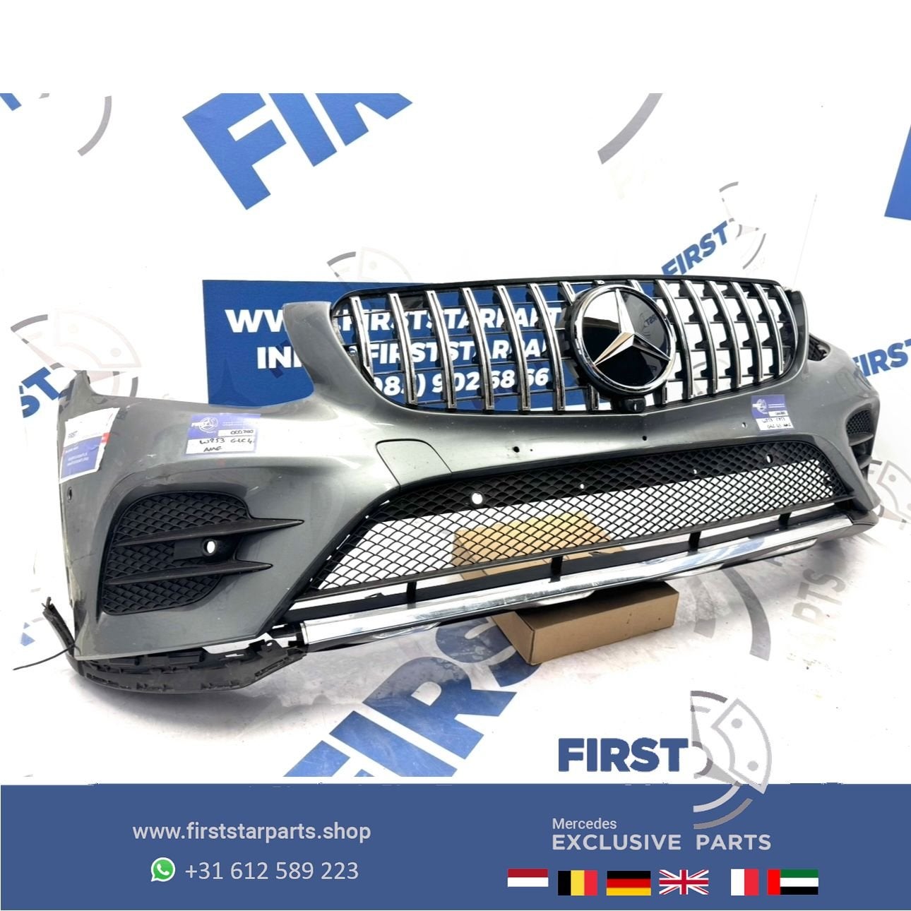 W253 C253 AMG BUMPER ZWART WIT GRIJS + GT GRIL PRE-FACELIFT, Gebruikt, -, Voor, Ophalen of Verzenden