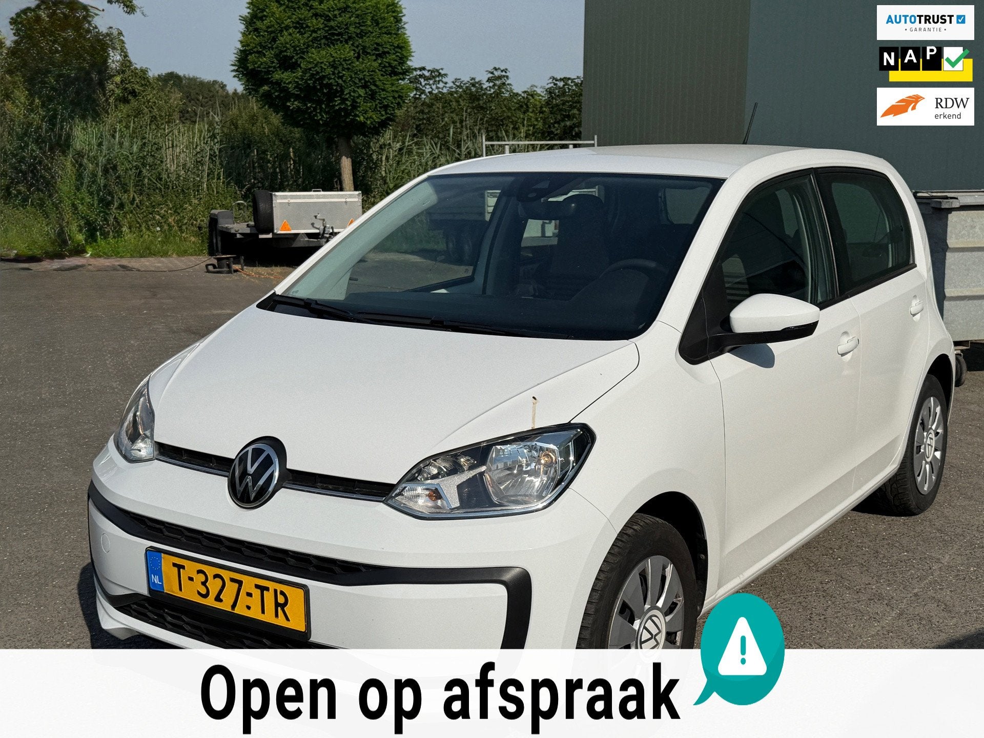 Volkswagen Up! 1.0 5 Drs Airco Elak Pakket Donker glas, Stof, Gebruikt, 4 stoelen, Origineel Nederlands