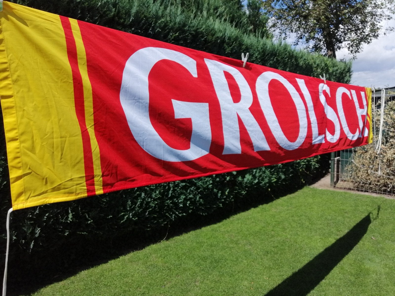 mooie en nette banner van Grolsch., Ophalen of Verzenden, Zo goed als nieuw, Grolsch