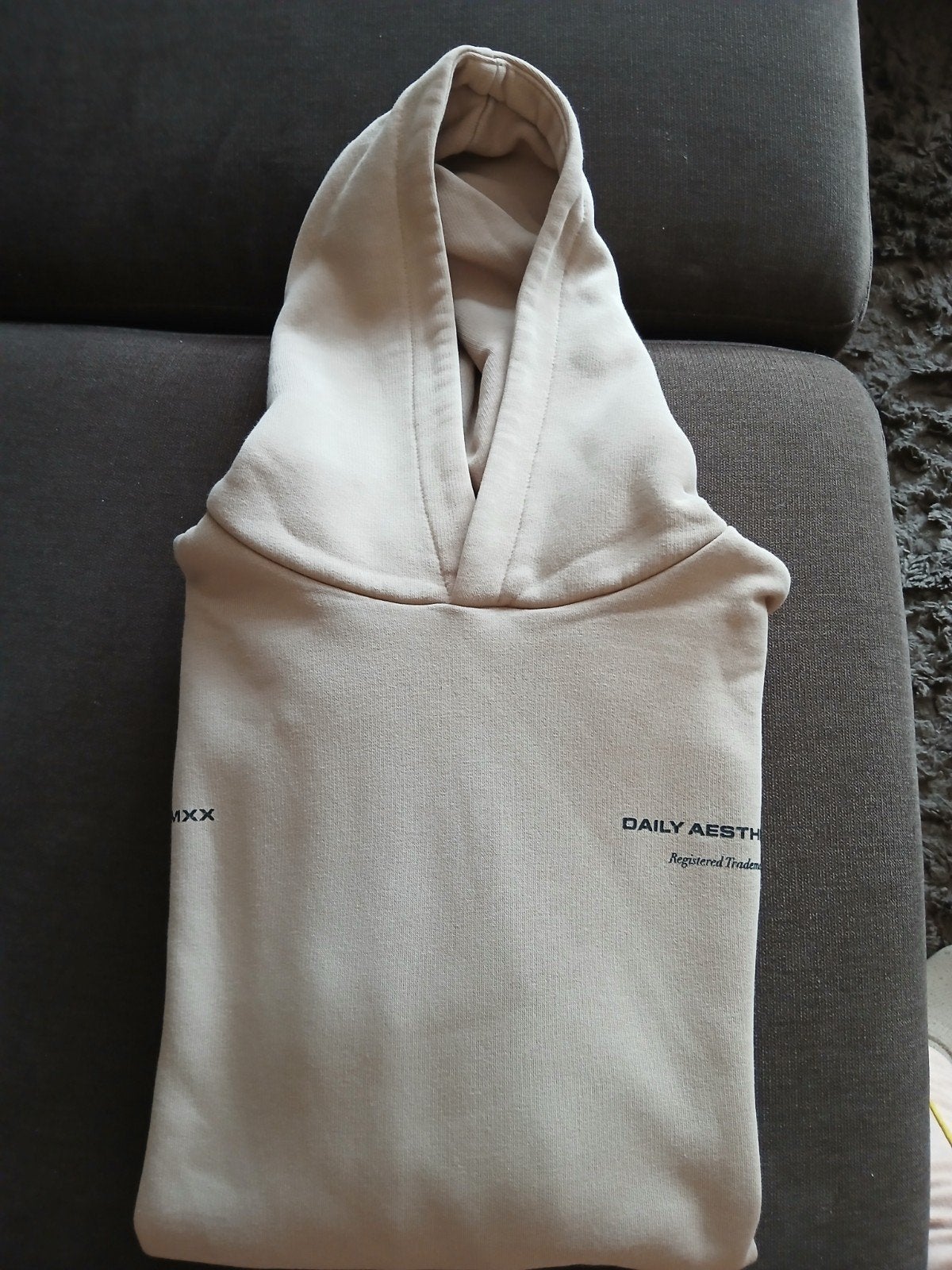 Hoody Daily Aesthetikz, Beige, Ophalen of Verzenden, Zo goed als nieuw, Daily Aesthetikz