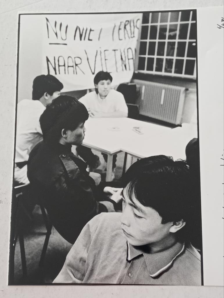Geert van Kesteren Foto Hongerstaking asielzoekers Vietnam, Ophalen of Verzenden, 1980 tot heden, Overige onderwerpen