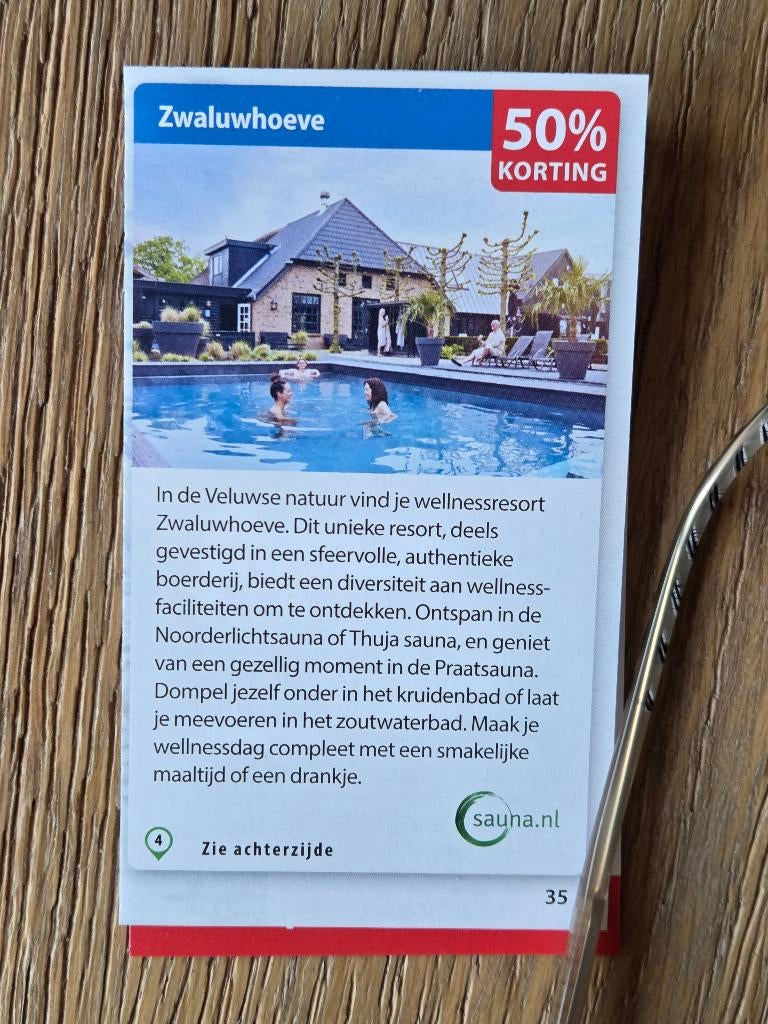 Verschillende sauna kortingsbonnen, Ophalen, Nieuw, Toebehoren