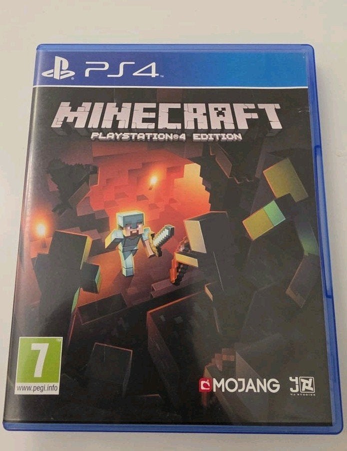 Minecraft voor PlayStation 4 en 5 Lees Beschrijving Aub, Avontuur en Actie, Mojang Studios, Support@mojang.com, Mojang AB, Söder Mälarstrand 43, 118 25 Stockholm, Sweden