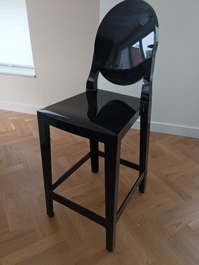 Kartell Ghost barkruk – Philippe Starck – Zwart, Ophalen, Kunststof, Gebruikt, Modern design / Designklassieker
