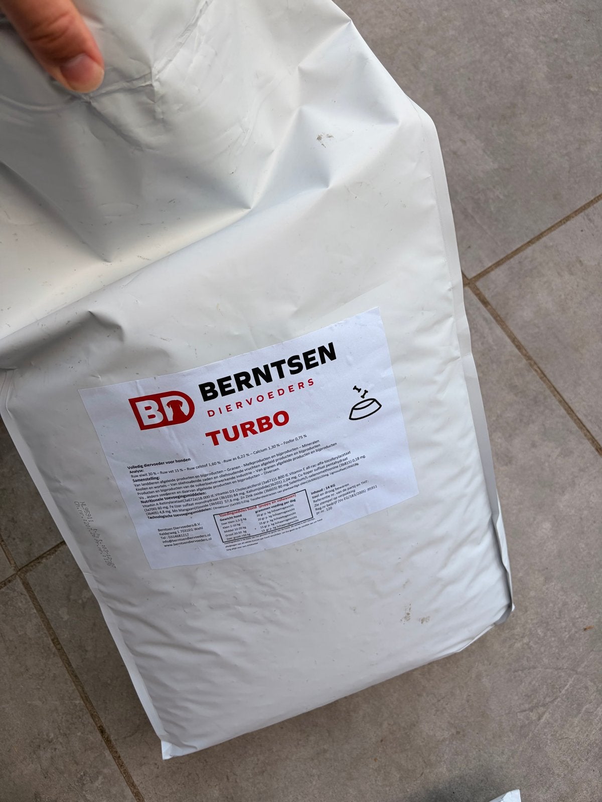 2x 14kg Berntsen Turbo hondenbrokken, Dieren en Toebehoren, Dierenvoeding, Ophalen, Hond