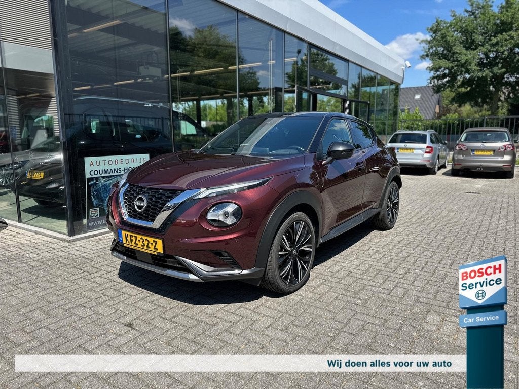 NISSAN Juke 1.0 DIG-T 114pk N-Design, Auto's, Nissan, Parkeersensor, Overige kleuren, Leder en Stof, Bedrijf
