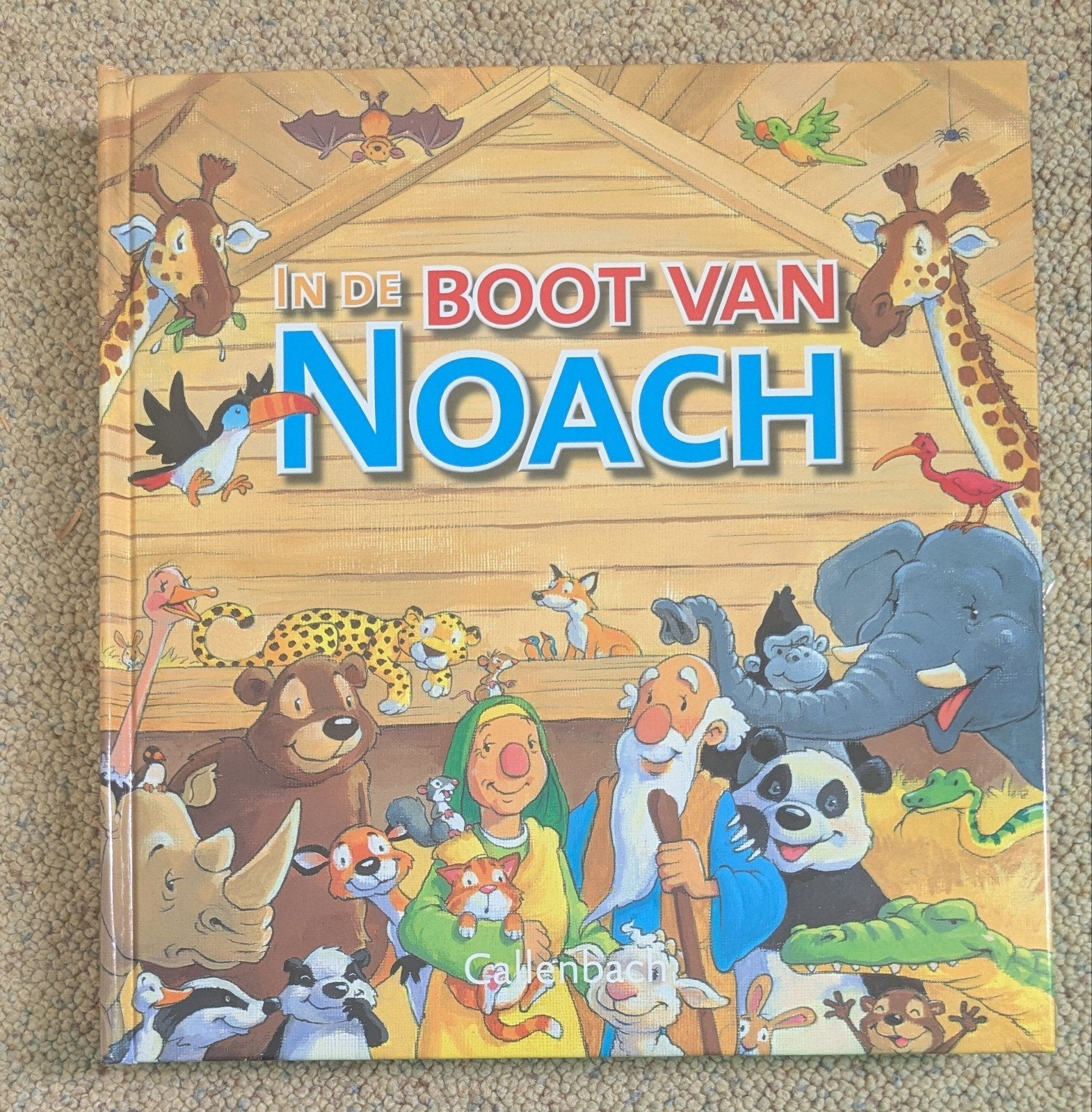 In de Boot van Noach - Uitklapboek met losse figuren, 3 tot 4 jaar, Ophalen of Verzenden, Zo goed als nieuw, Tim Dowley