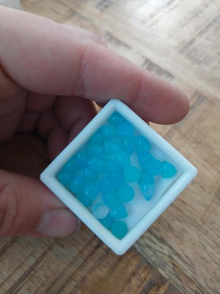 Blauwe agaat puntjes, Ophalen of Verzenden, Zo goed als nieuw