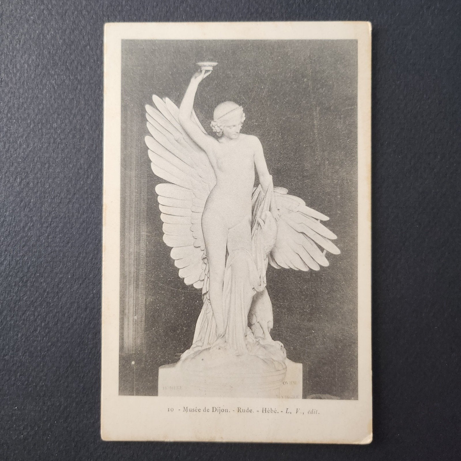 <1920 Kunstkaart Hebe standbeeld, Musée de Dijon, Rude, Ophalen of Verzenden, Voor 1920, Ongelopen, Cultuur en Media