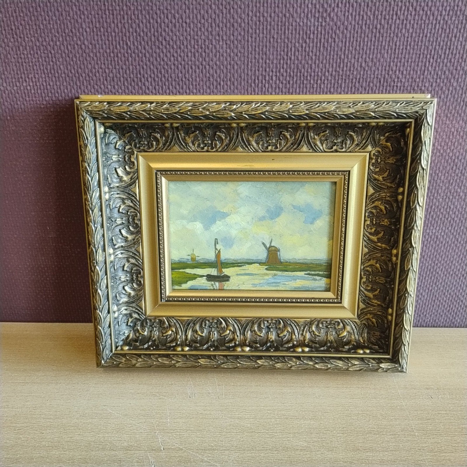 Olieverf schilderij in prachtige lijst!, Antiek en Kunst, Kunst | Schilderijen | Klassiek, Ophalen