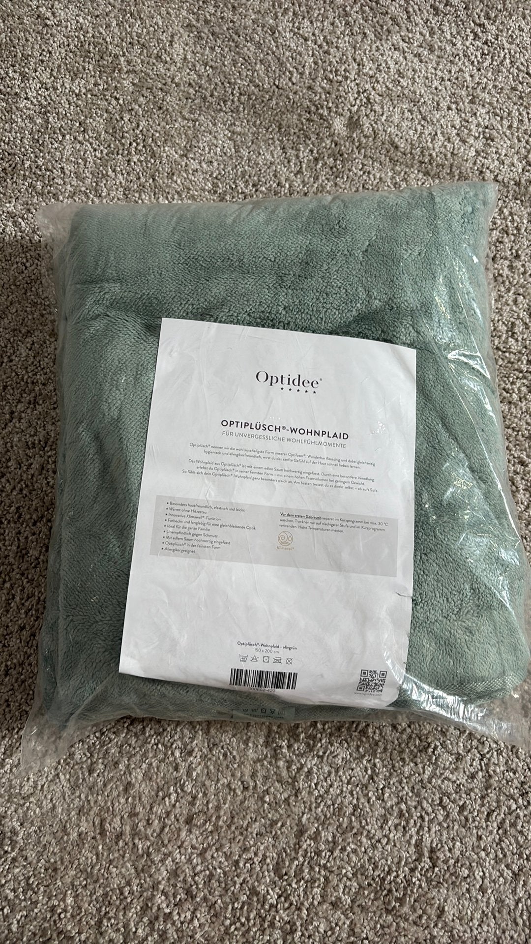 Optidee optipluche woonkleed, 200 cm, Nieuw, Groen, 150 cm