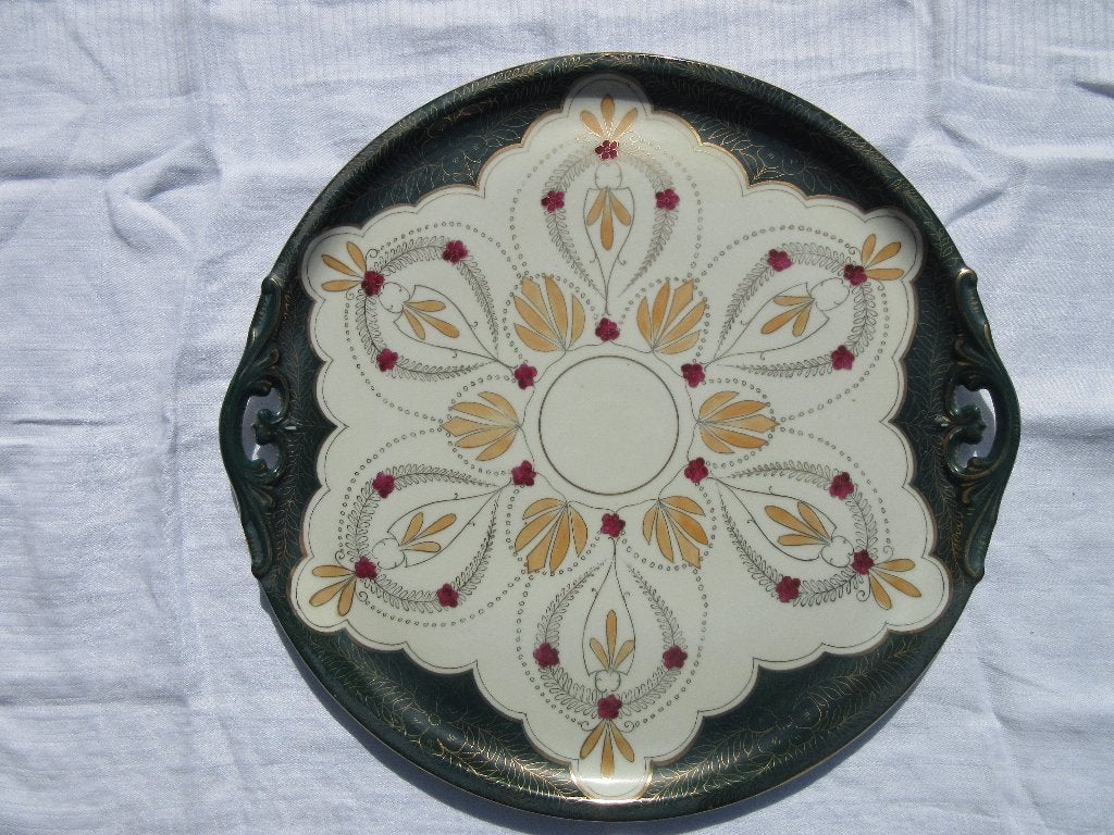 Art Deco / Jugendstil serveerschaal/onderschaal, CF.Boseck, Ophalen of Verzenden, Zo goed als nieuw