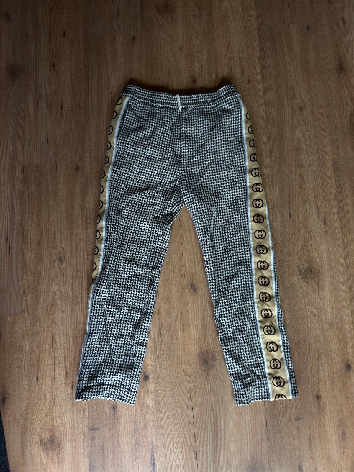Gucci Broek Wol Houndstooth Zwart Wit Maat 46 ZGAN, Ophalen of Verzenden, Zo goed als nieuw, Overige maten, Meerkleurig