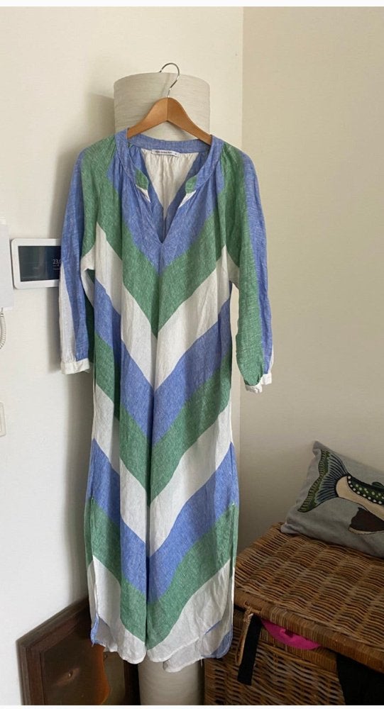 Greek archaic kori XS linnen nieuwstaat, Kleding | Dames, Blauw, Ophalen of Verzenden, Zo goed als nieuw, Maat 34 (XS) of kleiner