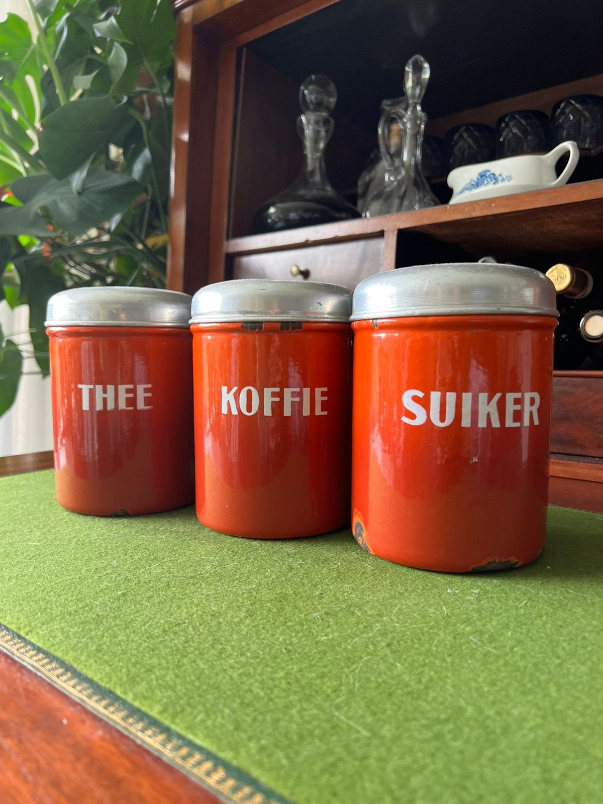 3x Emaille voorraadbus, Antiek en Kunst, Antiek | Emaille, Ophalen
