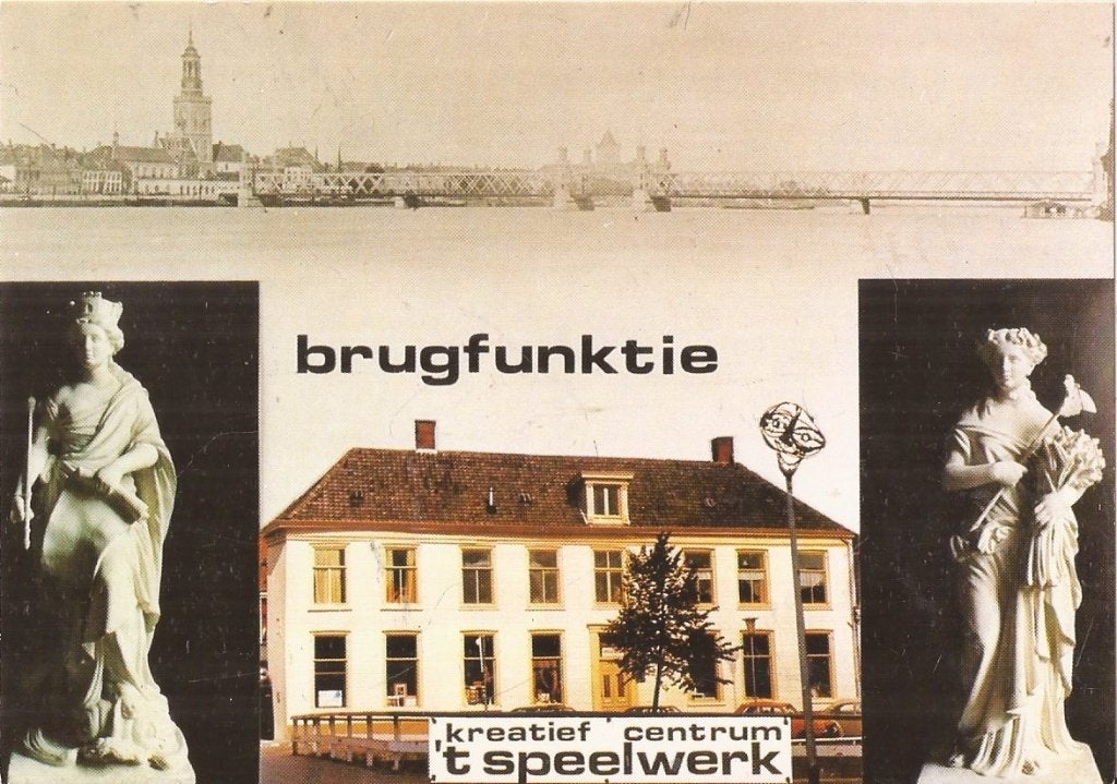 Kampen kreatief centrum t Speelwerk Brugfunktie Reclamekaart, Ophalen of Verzenden, 1960 tot 1980, Ongelopen, Overijssel