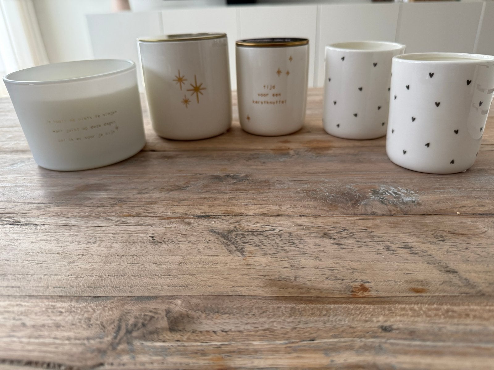 Zusss Kaarsen set van 5 stuks, Ophalen, Zusss, Wit, Kaars