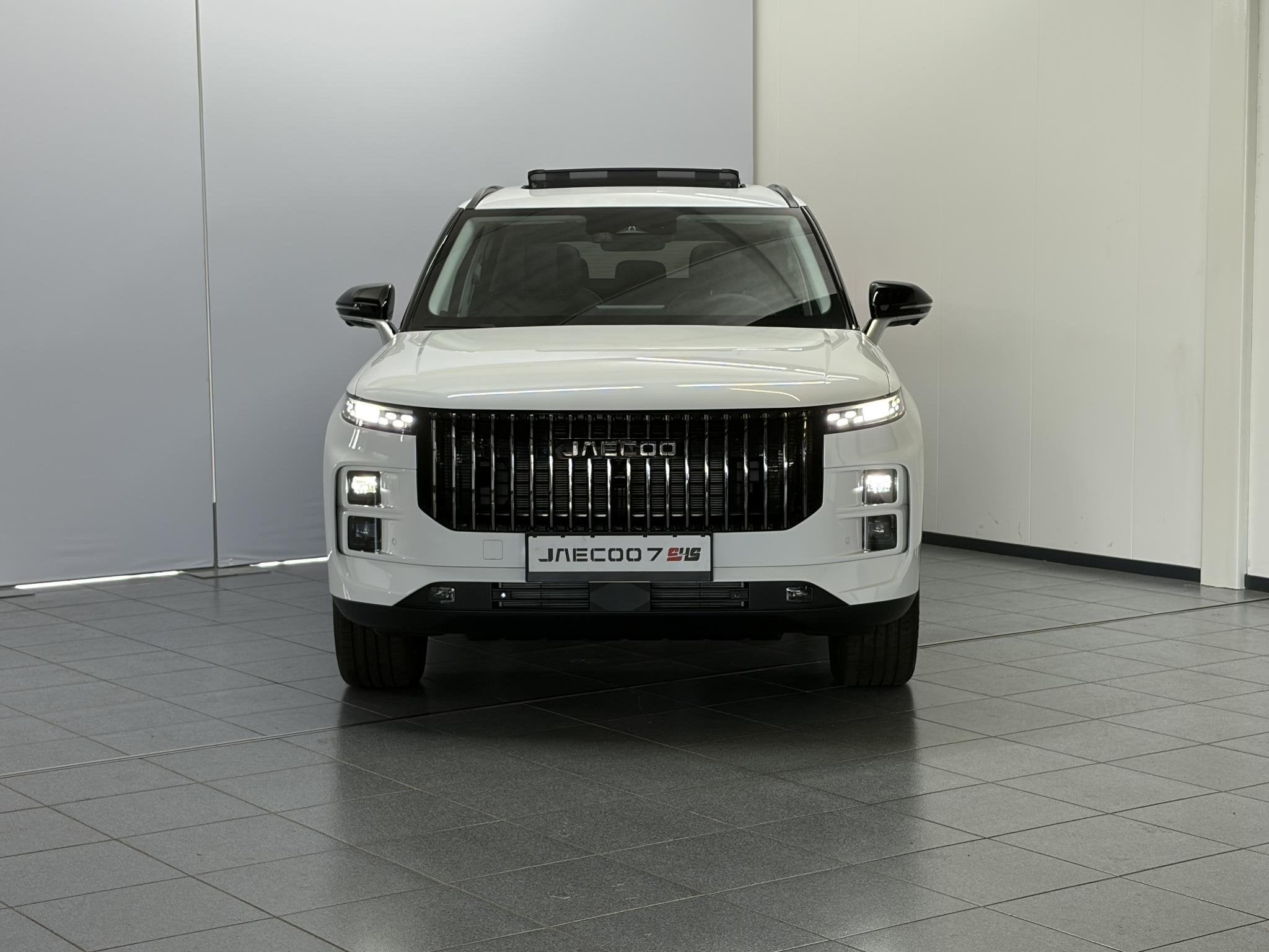 Jaecoo 7 1.5 GDI Exclusive PHEV Elektrisch Panoramadak, Kuns, Auto's, Overige Auto's, 12 maanden, 347 pk, Wit, Plug-in hybride