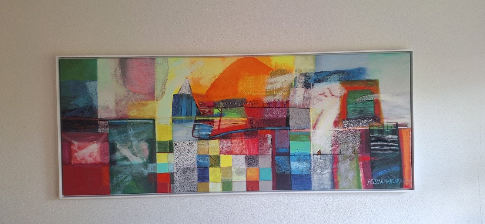 Giclée 'Zonsopgang' van Heleen van der Tuin, ingelijst, Ophalen