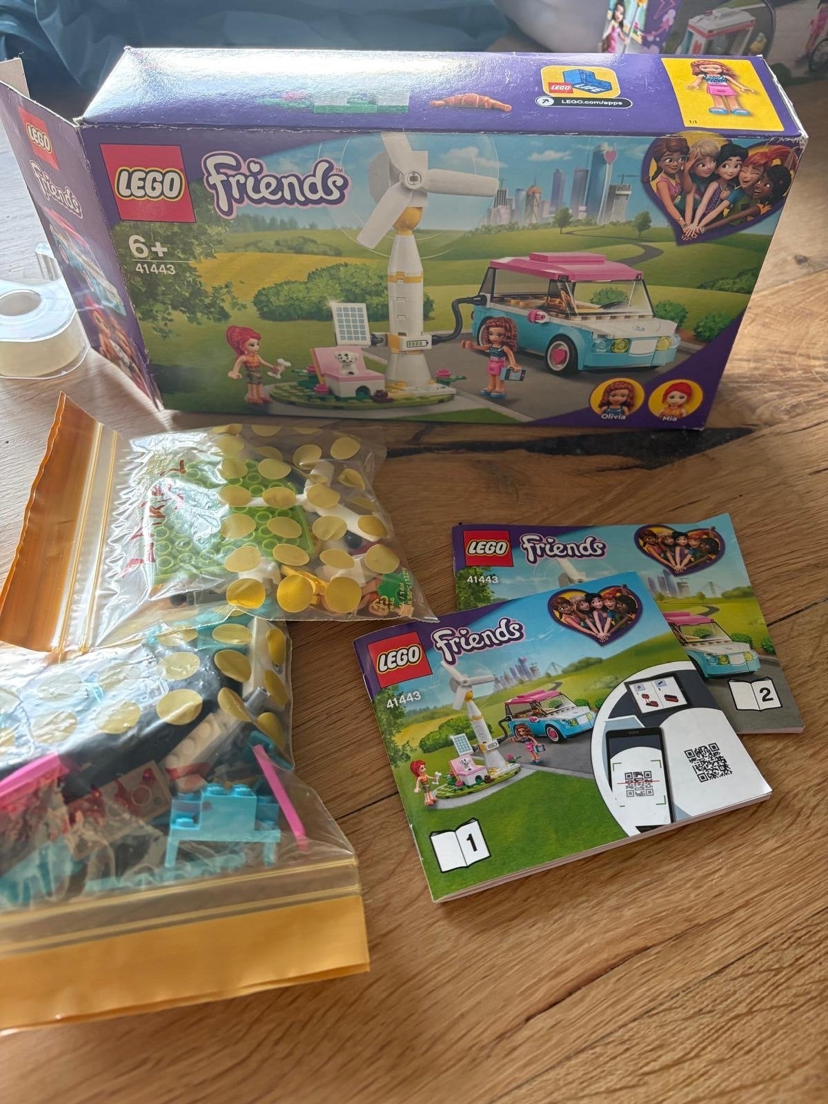 LEGO Friends 41443 - Olivia's Elektrische Auto, Gebruikt, Lego, Friends, Ophalen of Verzenden