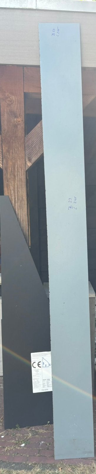 Trespa Izeon HPL plaat, zwart en grijs, diverse maten, Doe-het-zelf en Verbouw, Platen en Panelen, Ophalen, Zo goed als nieuw