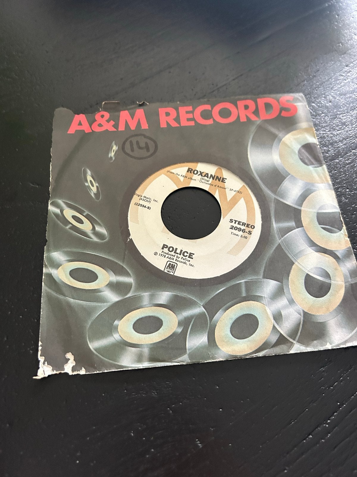 The Police - Roxanne (Single, 1978 A&M Records), Gebruikt, 7 inch, Single, Ophalen of Verzenden