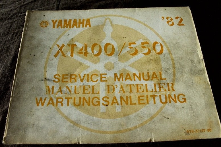 Yamaha XT400 XT550 1982 motorcycle service manual anleitung, Ophalen of Verzenden, Yamaha