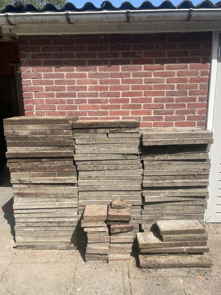 Gratis tuin tegels, Ophalen, Zo goed als nieuw, Hout