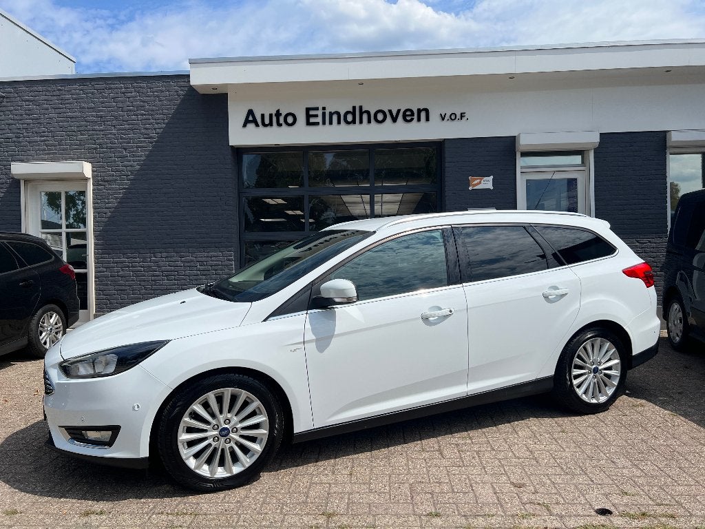 Ford Focus 1.0 Ecob,125pk,Titanium,Clima,Station € 8995,-, Dealer onderhouden, Zwart, Origineel Nederlands, Handgeschakeld