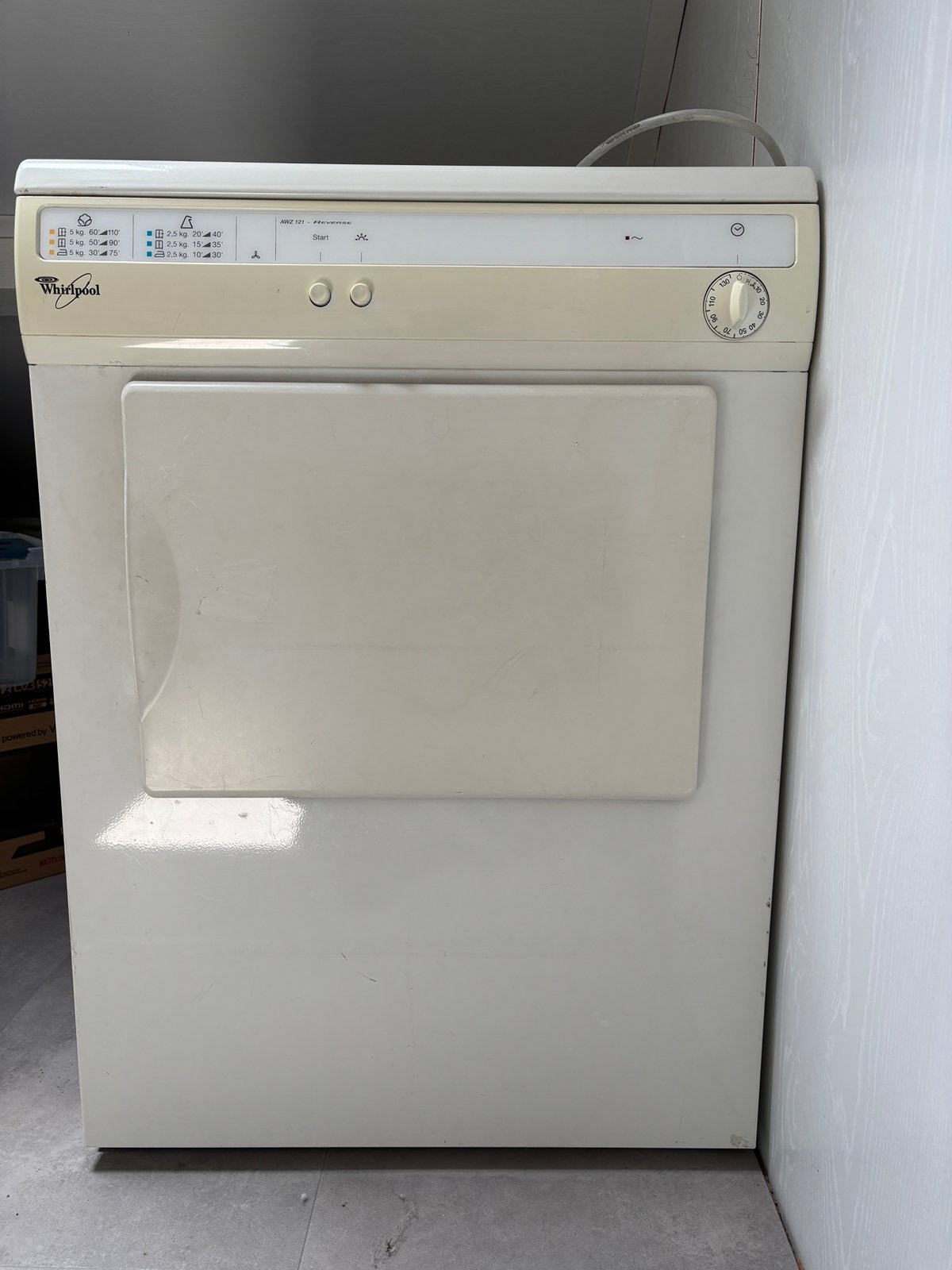 Goed werkende Whirlpool wasdroger, Ophalen, 6 tot 8 kg, Gebruikt, Luchtafvoer