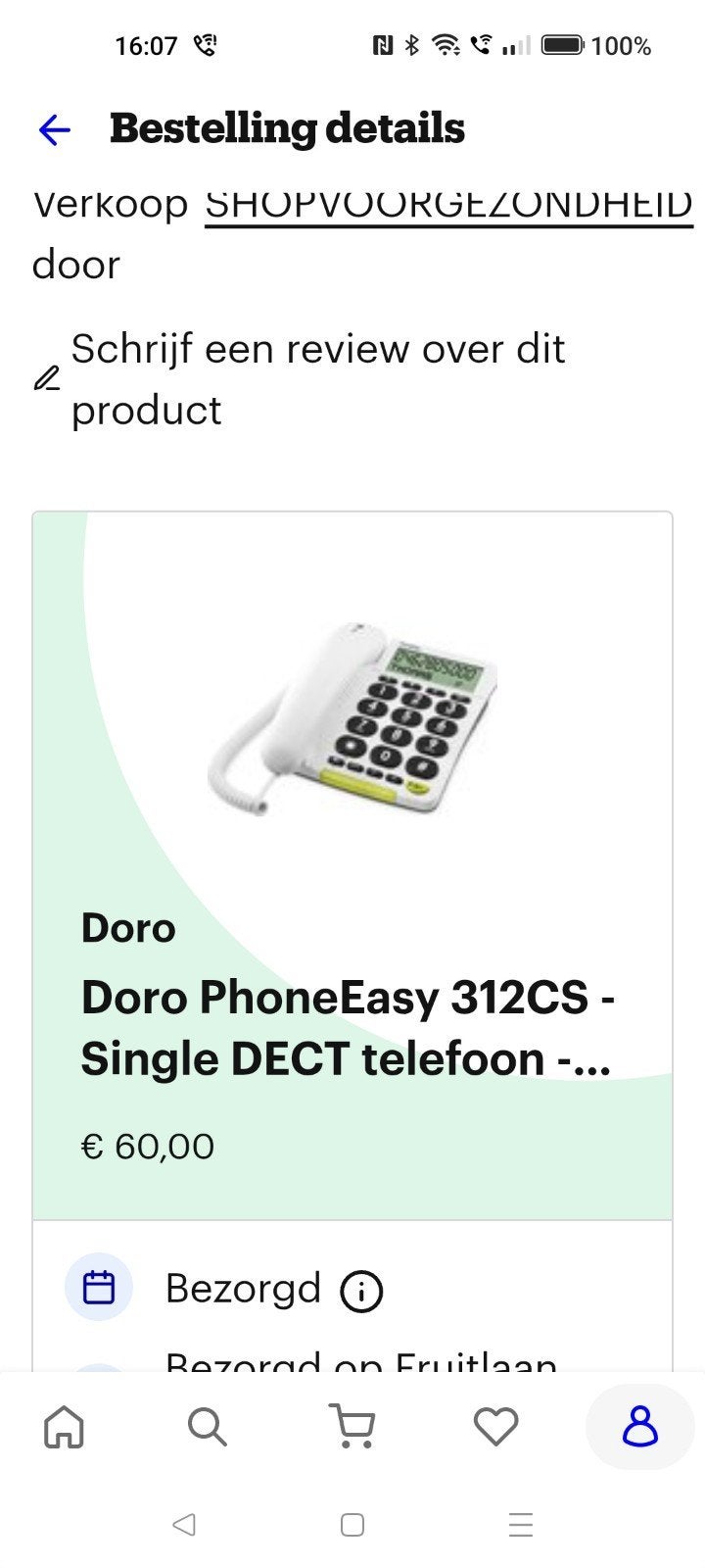 Doro PhoneEasy 312CS - Eenvoudige telefoon met grote cijfers, Ophalen of Verzenden, Zo goed als nieuw, 1 handset