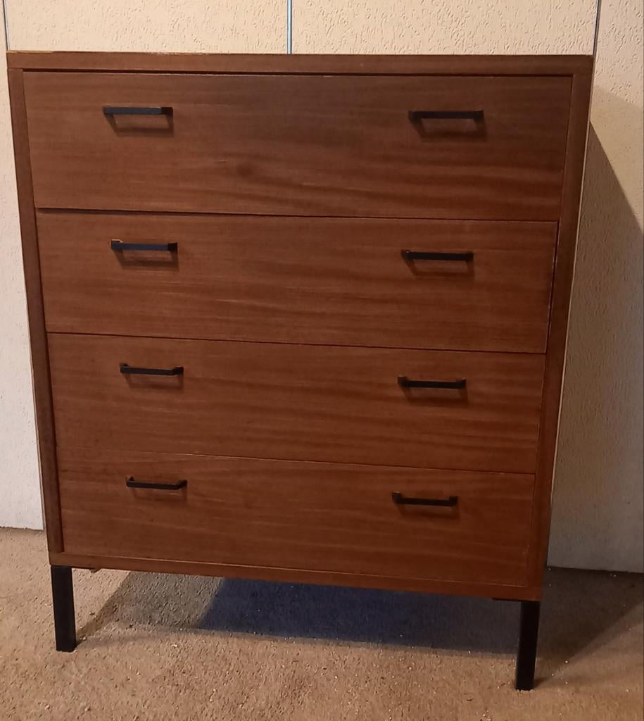 Vintage Ladenkast Kastje Simpla Lux Jaren '60, Gebruikt, 3 of 4 laden, Minder dan 100 cm, Vintage, Jaren '60, Retro