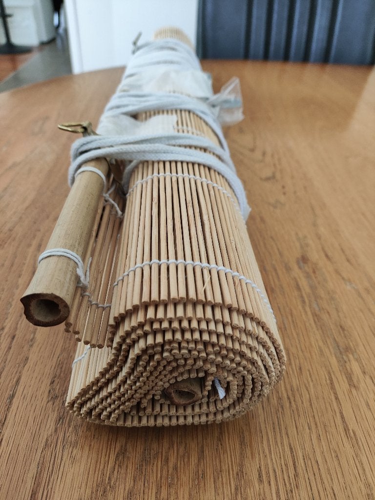 Rolgordijntje bamboe touw nieuw, Rolgordijn, Ophalen of Verzenden, Rolgordijn, Bamboe