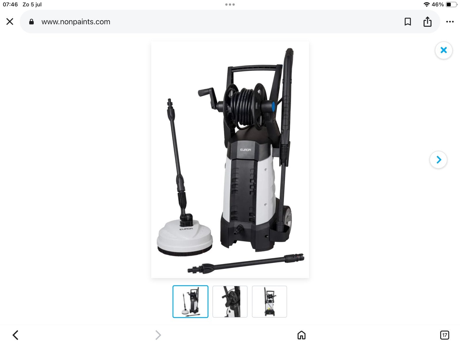 Krachtige hogedrukreiniger met terrasreiniger en accessoires, Tuin en Terras, Hogedrukreinigers, Ophalen, Gebruikt, Elektrisch