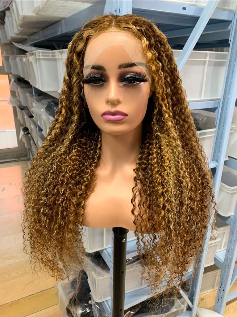 22 inch kinky curly pruik / wig 100% menselijke haar, Ophalen of Verzenden, Nieuw, Pruik of Haarverlenging