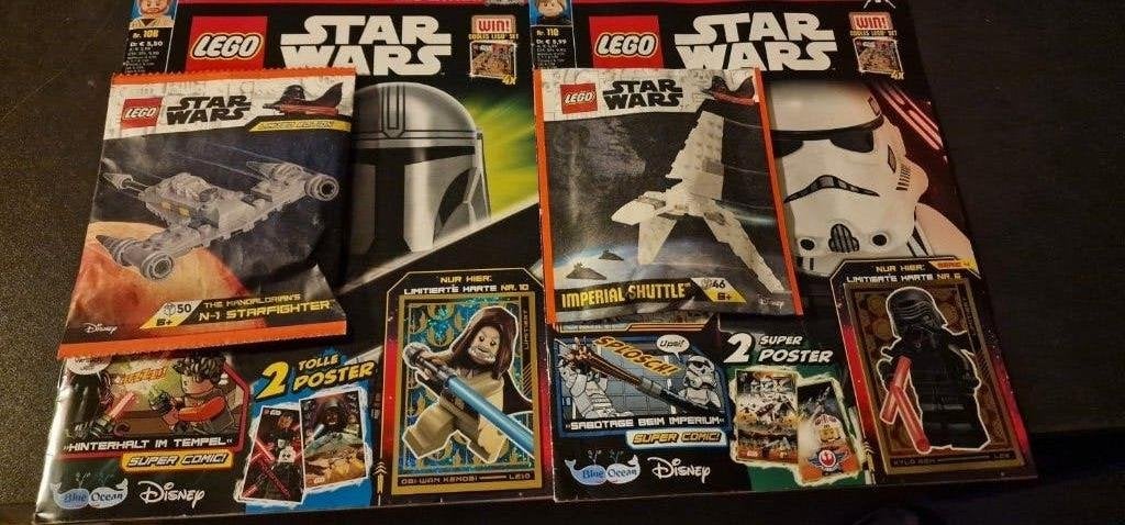 Nieuw: Lego Star Wars magazine DU nr 108 + 110 N-1 + Shuttle, Star Wars, Lego, Nieuw, Ophalen of Verzenden