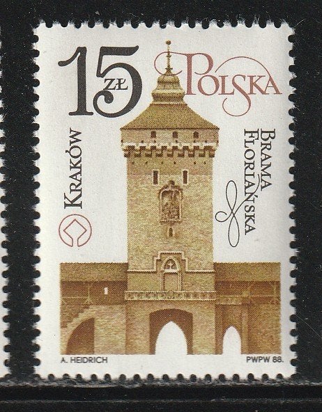Polen 1988 - Florianska Gate, Ophalen, Polen, Postfris