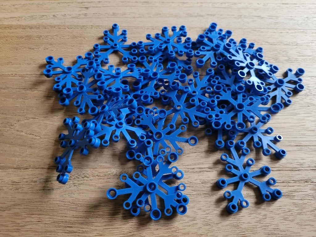 Partij J742=50x Nieuwe blauwe Lego bladeren