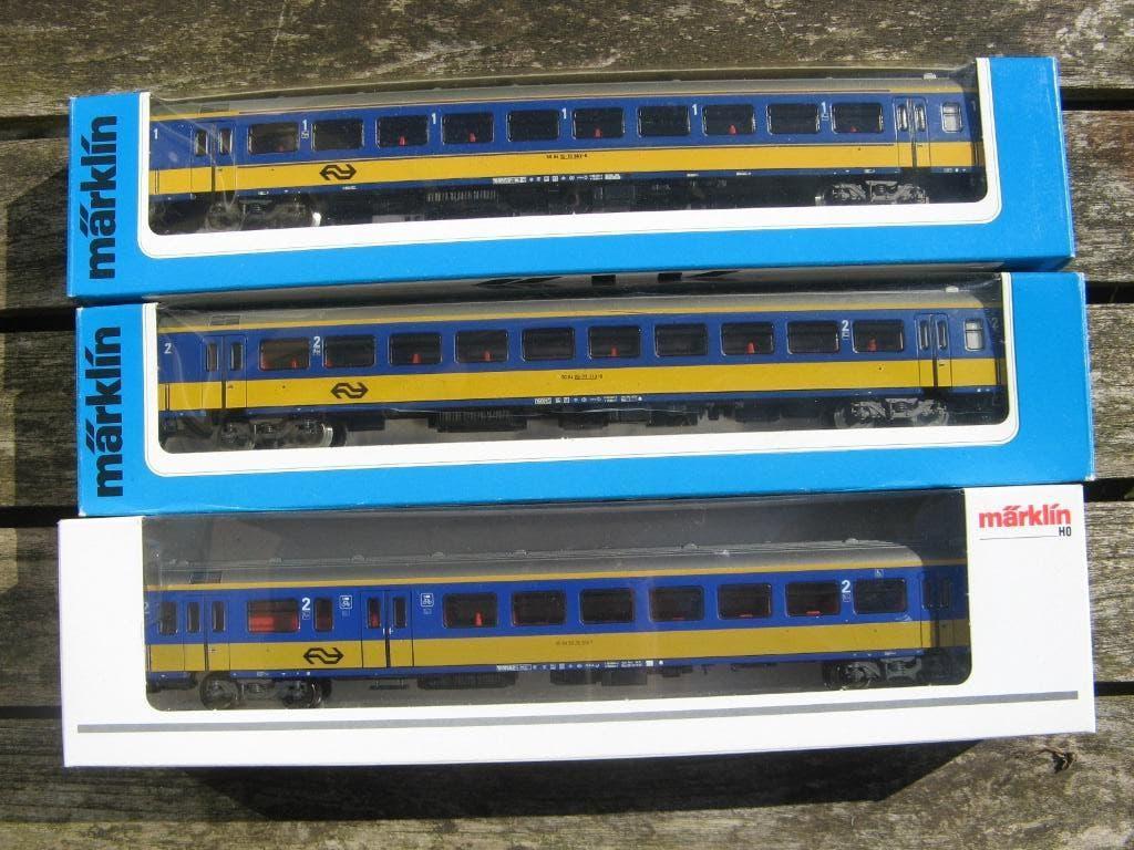 MÄRKLIN driedelige set IC-rijtuigen van de NS, Wisselstroom, Treinset, Ophalen of Verzenden, Märklin