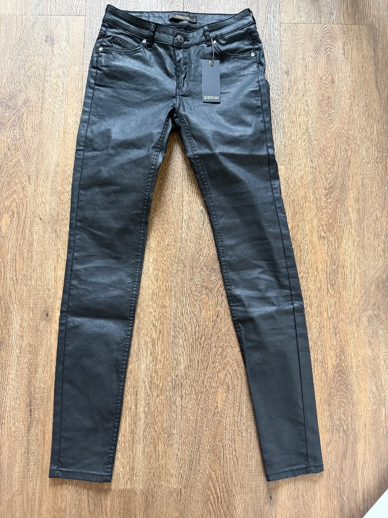 Zwart gecoated broek, Supertrash, Zwart, Nieuw, Ophalen of Verzenden