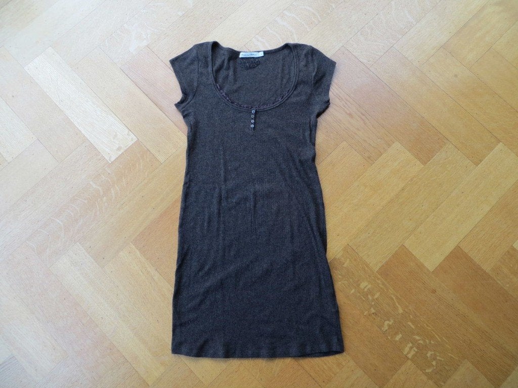 Geddes and Gillmore Top Jurkje Bruin Cotton Spandex Mt L, Kleding | Dames, Maat 38/40 (M), Bruin, Ophalen of Verzenden, Zo goed als nieuw