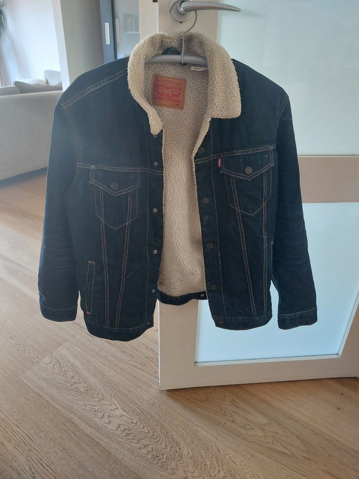Levi's spijkerjack met bont, Kleding | Heren, Ophalen, Blauw, Maat 56/58 (XL), Zo goed als nieuw