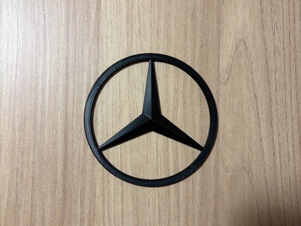 3D Geprint Mercedes Logo - Zwart, Ophalen of Verzenden, Nieuw