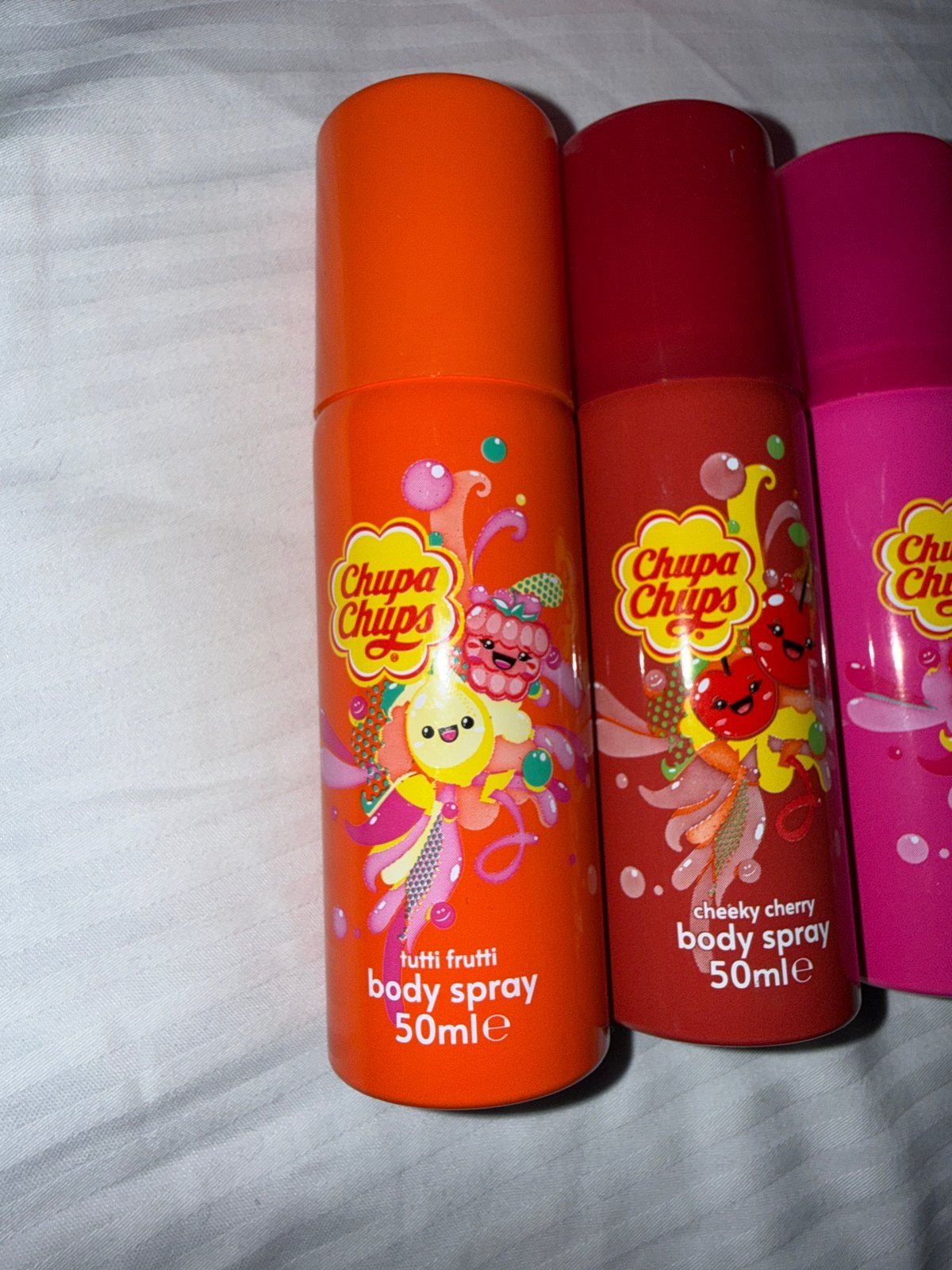 Chupa Chups Body Spray Set - Tutti Frutti, Cherry,Strawberry, Ophalen of Verzenden, Nieuw, Deodorant of Bodyspray