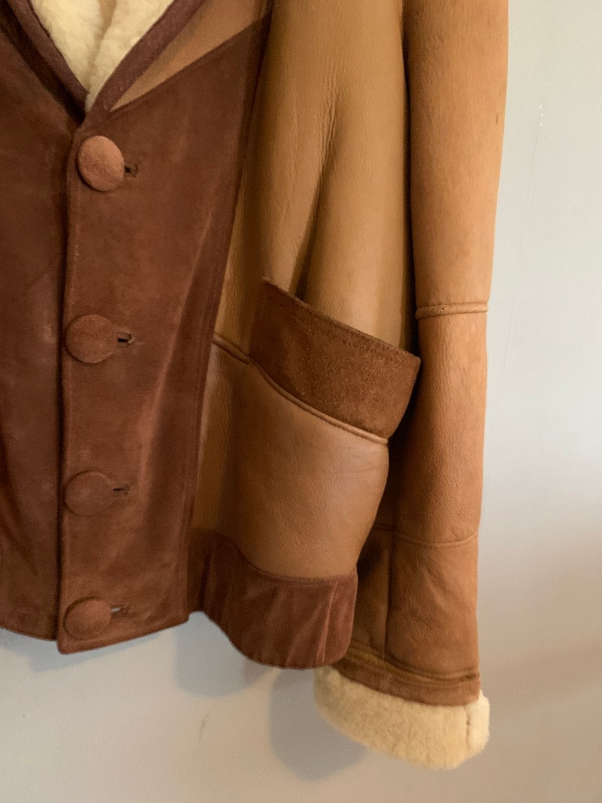 Vintage shearling lammy coat M L, -, Maat 42/44 (L), Ophalen of Verzenden, Zo goed als nieuw